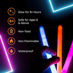 Glow Fever Glow in The Dark Sticks - 100 ct 6" Glow Sticks Bulk Party Pack with End Caps & Lanyards - Glow Party Favors for Concert, Festival, & Wedding Neon Light Sticks by Party Dragon, Green