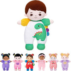 OUOZZZ 10" Soft Boy Baby Doll for 1 Year Old Boys - Dinosaur Toys for 1 Year Old Birthday Christmas Plush Gift for Toddler Adorable First Buddy Doll