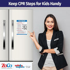 Safety Magnets by ZOCO – Infant and Child CPR Magnet – 5"x7" Emergency First Aid Guide with Step-by-Step Instructions – CPR Reference for Homes, Daycares, Schools, and Parents