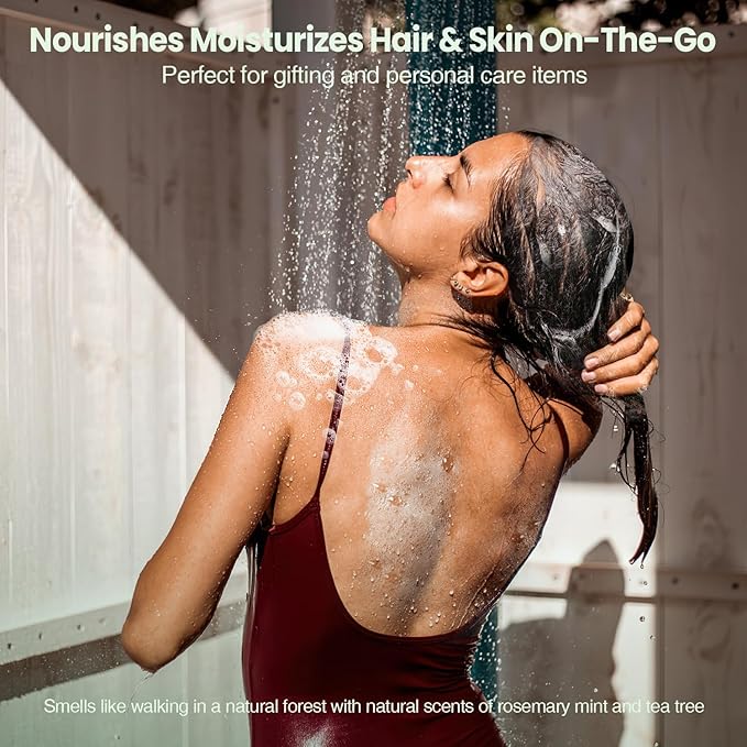 Travel Shampoo Conditioner and Body Wash Gift Set Trio, Travel Size Hair Care & Body Care for Trip, Outdoor, Camping, Hotel & Gyms, Anti-Dandruff, Nourish, Gentle For Baby, 3.38 Oz Travel Size Bottles