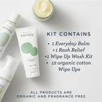 Esembly Skincare Kit, Baby Arrival Gift Set with Organic Diaper Creams, Reusable Organic Cotton Wipes and Wipe Cleanser with Foamer - Mama and Baby Essentials for Cloth Diapering