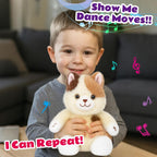 Cuteoy Talking Cat Repeat What You Say Musical Stuffed Animal Shaking Singing Plush Toy Electric Interactive Animated Kitten Plushies Gifts for Kids Girls Boys