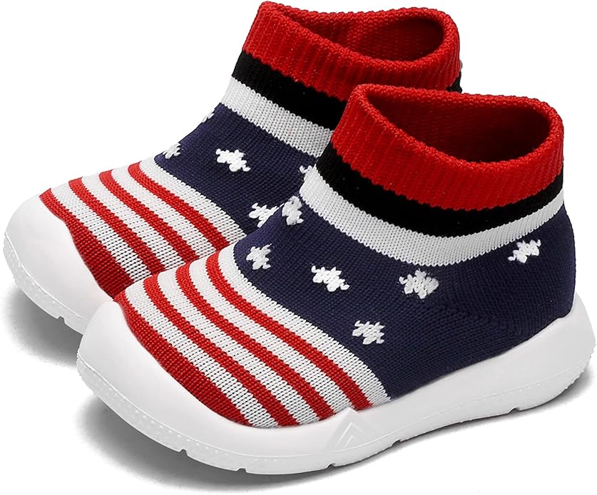 Engtoy Baby Shoes & Socks - Non-Slip Breathable Slippers with Soft Rubber Sole - Baby Boys & Girls Slip On Sneakers