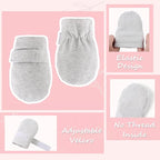 Newborn Baby Mittens Infant No Scratch Gloves Cotton Mitts for Baby Girls Boys