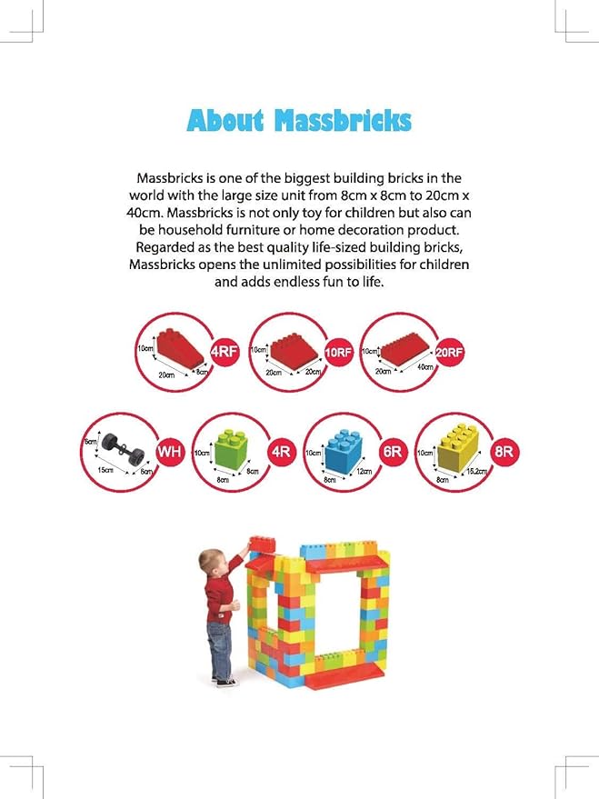 PLATPORTS Huge Blocks - Giant Plastic Blocks - Big Blocks - Jumbo Blocks - Big Building Blocks Jumbo - Jumbo Building Blocks - 86 Pieces Large Blocks for Kids Ages 1 to 8 with Wheels