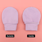 Newborn Baby Mittens No Scratch Cotton Elastic Wrist Gloves Infant Toddler Mittens for Baby Boy Girl 0-6 Months