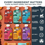 Li’l Hala Baby Food Pouches with Meat – Variety Pack of Toddler Puree Meals – Free-Range Chicken & Grass-Fed Beef – Organic Veggies, Protein & Healthy Fats – 6+ Months – 3.5 oz (12 Pack)