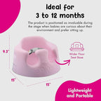 Bumbo Infant Floor Seat Baby Sit Up Chair and Sitting Support for 3 to 12 Months Old with 3 Point Adjustable Safety Strap, 2 Pack, Cradle Pink