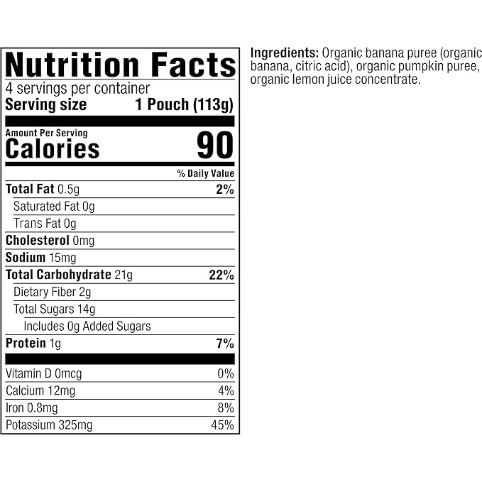 Banana and Pumpkin - 4 oz Pouch (Pack of 4)