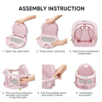 Foldable Baby Bath Seat - Non Slip Bathtub Chair for Baby Sitting Up, 6-18 Months