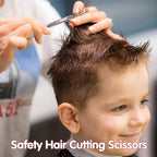 Safety Round Tip Toddler Haircut Scissors Kit - Stainless Steel 11-Piece Hair Clippers for Kids, Men, Women & Salon Use - Professional Barber Grooming Shears with Thinning & Layering Tools