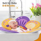 Flower Baby Bath Pad for Infant Bathtub Sink Flower Mat Tub Little Lotus - Petal Soft Supports Lounger Newborn Bathing Insert Seat Baby Essentials, Bees