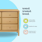 DaVinci Jenny Lind Spindle 6-Drawer Dresser in Honey