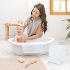 Comfy Cubs Muslin Baby Washcloths 6 Pack - Soft 6-Layer Cotton Wash Cloths for Sensitive Skin - 10"x10" Large, Gentle, Absorbent Infant Essentials for Newborn and Toddlers - White