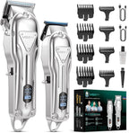Electric Hair Clippers for Men, Cordless Clipper and Trimmer Set, Clippers for Hair Cutting Kit with Long Battery Life, Hair Grooming Trimmer for Family Kids and Self-Haircut Use