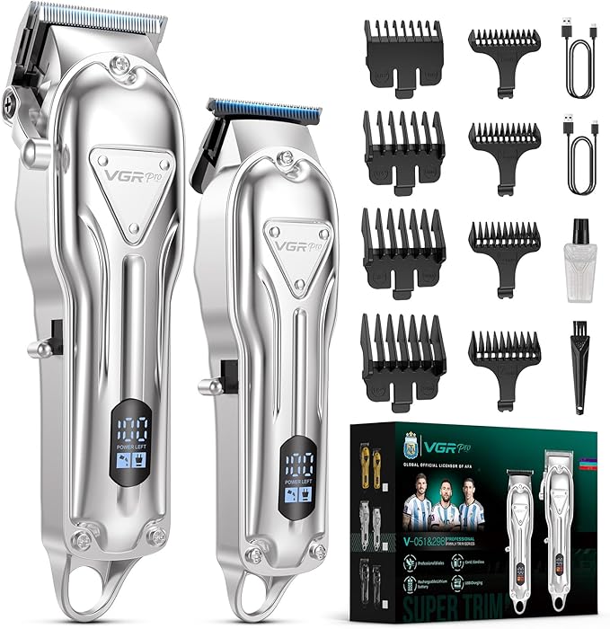 Electric Hair Clippers for Men, Cordless Clipper and Trimmer Set, Clippers for Hair Cutting Kit with Long Battery Life, Hair Grooming Trimmer for Family Kids and Self-Haircut Use