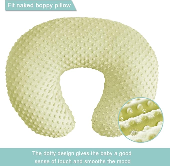 iEvolve Minky Nursing Pillow Cover Breast Feeding Pillow Cover Slipcover U Shape for Baby Boy Girl,Cover Only(Mustard)