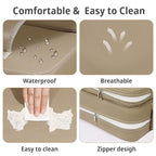 Toddler Booster Seat for Kitchen Chair, 2-in-1 Dining Table Booster Seat with Backrest & Adjustable Straps – Easy-Clean, PU Portable Toddler Eating Travel Increasing Cushion - Dark Coffee