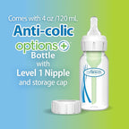 Dr. Brown's 100% Silicone One-Piece Breast Pump,Hands-Free Breast Milk Collector with Anti-Colic Options+ Baby Bottle (4 oz/120 mL),Level 1 Nipple,Travel Lid and Travel Bag