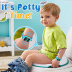 Potty Training Watch for Toddlers with Countdown, Magnetic Charging, Flashing Lights, Fun Music or Vibration Alerts - Waterproof Interactive Toilet Training Reminder for Boys & Girls Ages 2-9