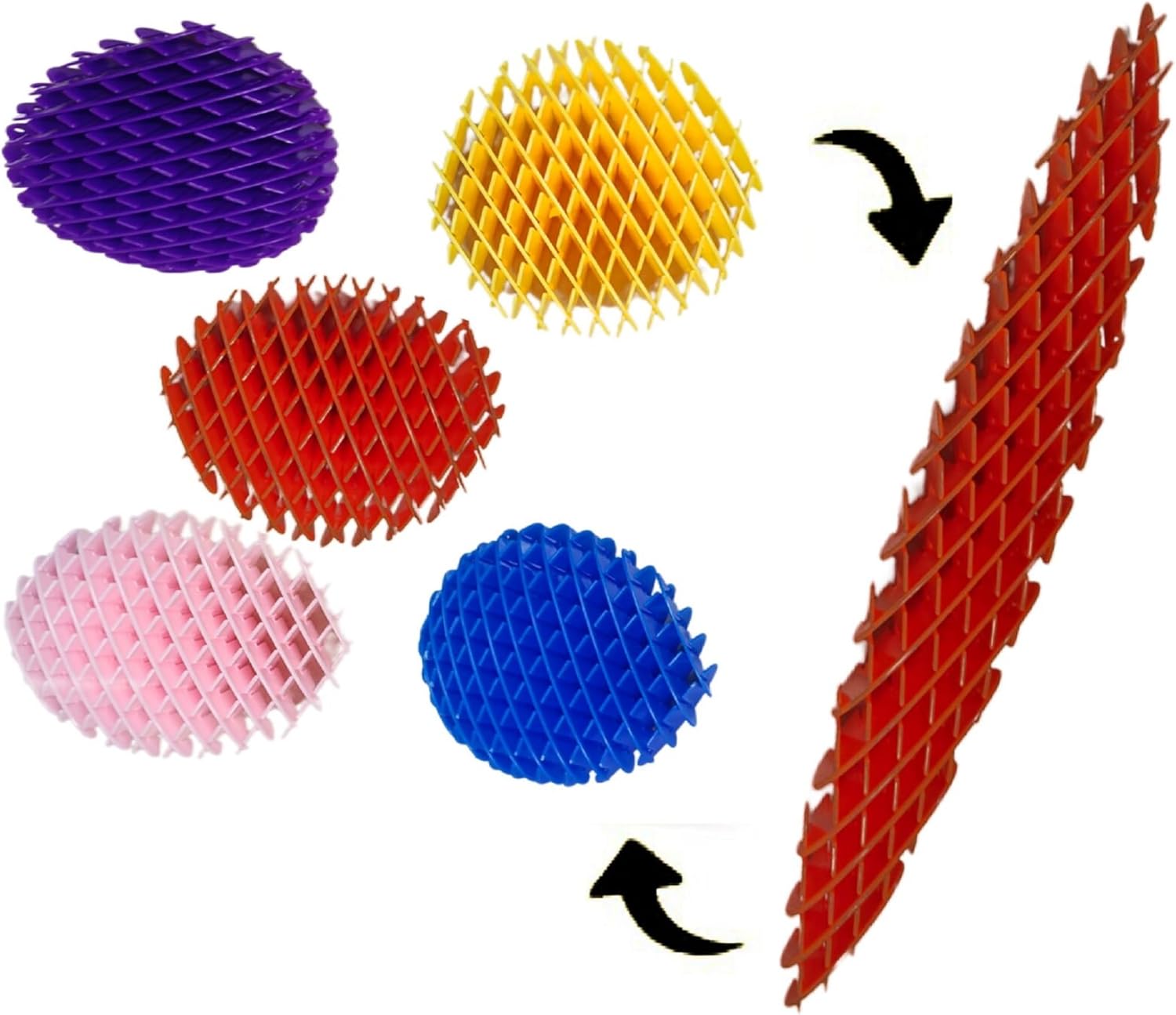 Fidget Toys ， Fidget Worm Toy,Stress Relief Fidget Toys for Kids&Adults,Elastic Mesh Toys,Sensory Slug Fidget Toy,Resistance Fidget Toys,Anxiety Relief Toys (5-Colors)