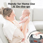 Organic Burp Cloths Baby Boy, Girl - 6-Pack Large Cotton Burping Cloths for Babies, Spit Up Rags, Super Absorbent, Ultra Soft Newborn Rag, Gender Neutral, Machine Washable, Durable (Neutrals)