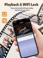 iFamily WiFi Baby Monitor with App – Smartphone Baby Monitor with 5" HD Monitor & 2K Camera, Night Vision, 2-Way Talk, Motion Tracking&Alerts, Temp Sensor, Lullabies,Secure WiFi Lock