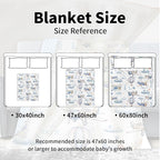 Personalized Infant Swaddle Blanket – Soft Flannel with Double-Layer Dotted Backing – Aircraft and Hot Balloon Design