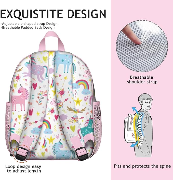 Toddler Backpack for Girls 3-8: Preschool Kindergarten Backpack - Cute Kids Backpacks for Girls-Floral