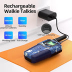 Rechargeable Kids Camouflage Walkie Talkies 3 Pack Long Range, 48H Work 7D Standby, LED Flashlight,Outdoor Camping Games Toys Gifts for 3-12 Year Old,Ideal Birthday for Boys & Girls