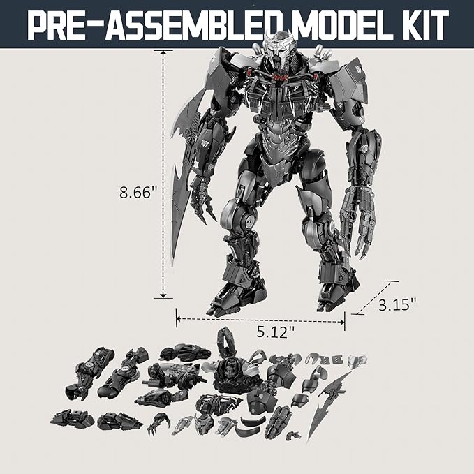 YOLOPARK Scourge Transformer Toys,Transformers Rise of The Beasts Action Figure,Highly Articulated 8.66 Inch No Converting Model Kit,Great Collection Birthday Gifts for Men Women