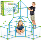SpringFlower Fort Building Kit for Kids,STEM Construction Toys, Educational Gift for 3 4 5 6 7 8 9 10 11 12 Years Old Boys and Girls,Ultimate Creative Set for Indoor & Outdoors Activity,200 Pcs,Green