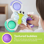 ALASOU 3PCS Pop Suction Cup Spinner Toys for 1 Year Old Boy Girl|Novelty Spinning Tops Toddler Toys Age 1-2|Sensory Baby Bath Toy for Toddlers 1-3|12 18 Months Boy Birthday Gift for Infant