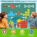 Magnetic Blocks 100 PCS Magnetic Building Blocks, 3+ STEM Montessori Sensory Toys, Magnetic Cube for for 3 4 5 6 7 8 9 10 11 12 8-12 Years Old Boys & Girls Birthday Gifts