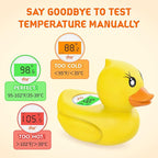 Baby Bath Thermometer, Digital Water Temperature Thermometer with 3 Color Backlit and Temperature Warning, Safety Bath Tube Thermometers Floating Toy for Infant, Toddler