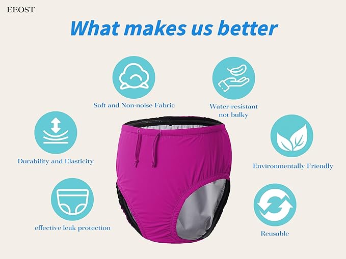 Youth/Big Kids Reusable Swim Diapers Special Needs Swimwear for Incontinence Cloth Diaper Covers Waterproof,Leakproof, Unisex (5-8T, Pink)