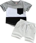 Mubineo Infant Toddler Baby Boy Summer T Shirt Shorts Outfits Short Sleeve Tee Tops Clothes Set