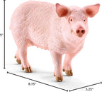 Schleich Farm World - 7 PC Farm Animal Playset with Dog, Cat, Pig, Goat, Rooster, Baby Horse and Cow Toys - Realistic Barnyard Figurines - Fun Educational Figures For Kids and Toddlers Ages 3+ | 77533