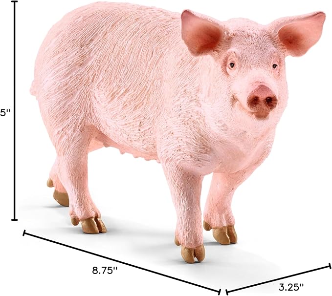 Schleich Farm World - 7 PC Farm Animal Playset with Dog, Cat, Pig, Goat, Rooster, Baby Horse and Cow Toys - Realistic Barnyard Figurines - Fun Educational Figures For Kids and Toddlers Ages 3+ | 77533