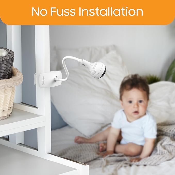 CHILLAX Giraffe Pro Max Baby Monitor, 1080p Full HD Camera with 5” 720p Screen, Privacy Mode, Flexible Gooseneck, Auto-Dimming LED, Two-Way Talk, and Night Vision, Video with Camera and Audio