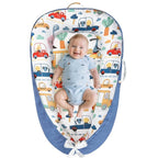 Baby Lounger - Baby Lounger for Newborn 0-24 Months, Breathable and Soft Cotton Cover Baby Nest, Portable Cozy Tummy Time Lounger for Home and Travel, Ideal Baby Essentials & Shower Gifts