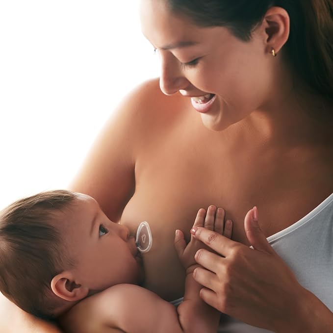 Munchkin® Flow Nipple Shield + with See-Thru Channel to Watch Milk Flow - Nurse Confidently and Meet Your Breastfeeding Goals, Silicone - 24mm