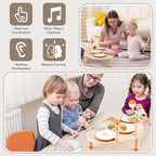 Drum Set - 9 in 1 Musical Instruments for for Toddlers 3+, Wooden Montessori Toys for Boy & Girls Easter Birthday Gifts, Musical Drum Set with Xylophone for Kids 3 4 5 6