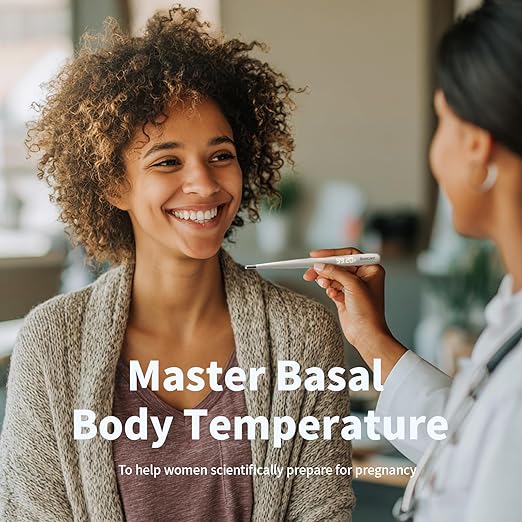 Boncare Rechargeable Digital Basal Thermometer for Ovulation & Body Temperature - Underarm Use Only for Fast Accurate Reading for Adults, Kids & Baby