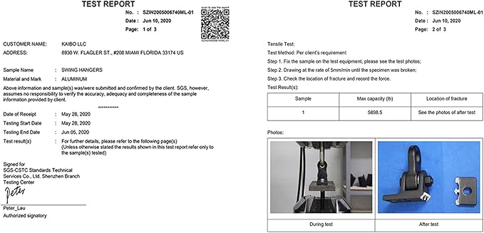 Heavy Duty Bronze Swing Hangers Screws Bolts Included Over 5000 lb Capacity Playground Porch Yoga Seat Trapeze Wooden Sets Indoor Outdoor (4 Pack)