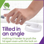 Mars Baby Child Safety Toilet Seat Lock - Easy to Install and Use Toilet Lock, Baby Proof Your Bathroom - Easy Install No Tools Needed - Fits Most Toilets - 1 Pack