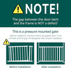 Babelio Auto Close Baby Gate with Small Cat Door, 29-43" Metal Cat Gate for Doorway, Stairs, House, Easy Walk Thru Dog Gate with pet Door, Includes 4 Wall Cups and 3 Extension Pieces, Gray