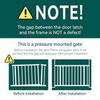 Babelio Baby Gate, 29-48 Inch Auto Close Pet Gate, Easy Install Pressure-Mounted Safety Gate, Extra Wide Pet Gate for Stairs and Doorways, 2 Pack White