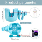 Suranew Adjustable Stroller Cup Holder with Phone Holder for Baby Stroller for Family Members, Sky Blue