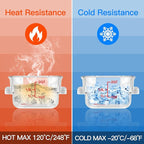 6 pcs 2qt Food Storage Containers with Lid, Square Clear Commercial Food Storage Containers with Handle and Scale for Food Storage in Home Kitchen & Dining (Red)